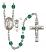 Saint Christopher and Volleyball Rosary with Zircon Beads