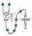 Saint Christopher and Cheerleading Rosary with Zircon Beads