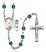 Saint Christopher and Gymnastics Rosary with Zircon Beads