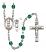 Saint Christopher and Lacrosse Rosary with Zircon Beads