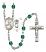 Saint Christopher and Track & Field Rosary with Zircon Beads