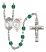 Saint Sebastian and Golf Rosary with Zircon Beads