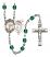 Saint Sebastian and Tennis Rosary with Zircon Beads