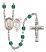 Saint Sebastian and Gymnastics Rosary with Zircon Beads