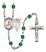 Saint Sebastian and Track & Field Rosary with Zircon Beads