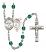 Saint Sebastian and Field Hockey Rosary with Zircon Beads