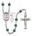 Saint Rita and Baseball Rosary with Zircon Beads