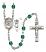 Saint Christopher and Motorcycle Rosary with Zircon Beads