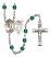 Saint Sebastian and Archery Rosary with Zircon Beads