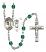 Saint Christopher and Archery Rosary with Zircon Beads