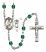 Saint Christopher and Rodeo Rosary with Zircon Beads