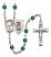 Saint Christopher and Fishing Rosary with Zircon Beads