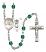 Saint Christopher and Water Polo-Men Rosary with Zircon Beads