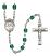 Saint Ignatius of Loyola Engravable Rosary with Zircon Beads