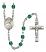 Saint Gertrude of Nivelles Engravable Rosary with Zircon Beads