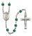 Saint Victor of Marseilles Engravable Rosary with Zircon Beads