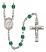 Saint Tarcisius Engravable Rosary with Zircon Beads