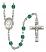 Saint John Baptist de la Salle Engravable Rosary with Zircon Beads