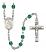 Saint Angela Merici Engravable Rosary with Zircon Beads