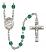 Saint Pius X Engravable Rosary with Zircon Beads