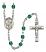 Saint Meinrad of Einsiedeln Engravable Rosary with Zircon Beads