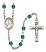 Saint Finnian of Clonard Engravable Rosary with Zircon Beads