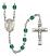 Saint Roch Engravable Rosary with Zircon Beads