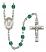 Saint Anselm of Canterbury Engravable Rosary with Zircon Beads