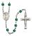 Saint Adrian of Nicomedia Engravable Rosary with Zircon Beads