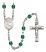 Saint Dunstan Engravable Rosary with Zircon Beads