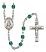 Saint Simon the Apostle Engravable Rosary with Zircon Beads