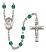 Saint Uriel the Archangel Engravable Rosary with Zircon Beads