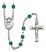 Saint Aidan of Lindesfarne Engravable Rosary with Zircon Beads