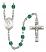 Saint Columbkille Engravable Rosary with Zircon Beads