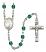 Saint Jeanne Chezard de Matel Engravable Rosary with Zircon Beads