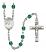 Saint Alphonsa of India Engravable Rosary with Zircon Beads