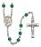 Saint Margaret of Scotland Engravable Rosary with Zircon Beads