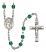 Saint Theodore Stratelates Engravable Rosary with Zircon Beads