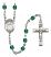 Saint Winifred of Wales Engravable Rosary with Zircon Beads