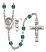 Saint Christopher and Baseball Rosary with Zircon Beads