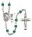 Saint Christopher and Football Rosary with Zircon Beads