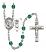 Saint Christopher and Hockey Rosary with Zircon Beads