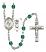 Saint Christopher and Wrestling Rosary with Zircon Beads