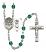 Saint Christopher and Choir Rosary with Zircon Beads