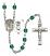 Saint Christopher and Karate Rosary with Zircon Beads