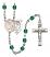 Saint Sebastian and Gymnastics Rosary with Zircon Beads