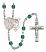 Saint Sebastian and Choir Rosary with Zircon Beads