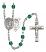 Saint Sebastian and Karate Rosary with Zircon Beads