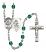 Guardian Angel and Baseball Rosary with Zircon Beads