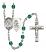 Guardian Angel and Basketball Rosary with Zircon Beads